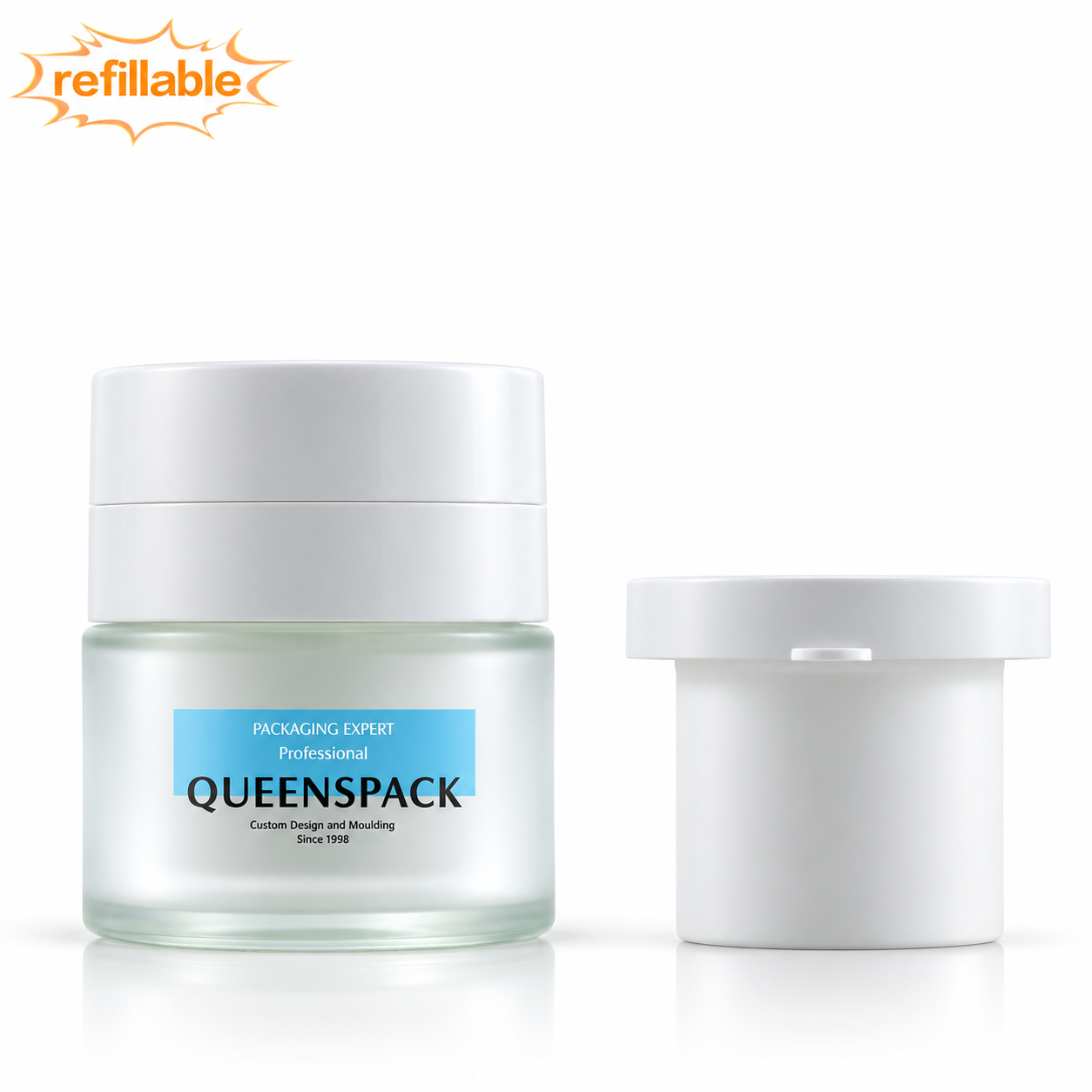 Q0360 Glass cream bottle