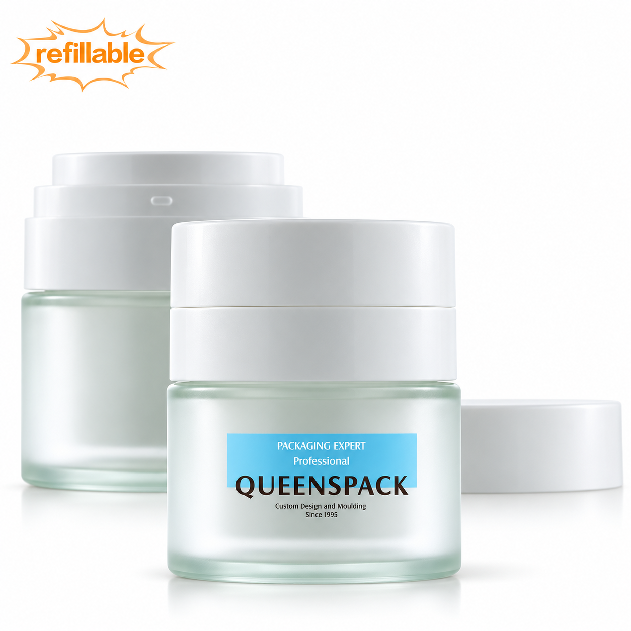 Q0360 Glass cream bottle