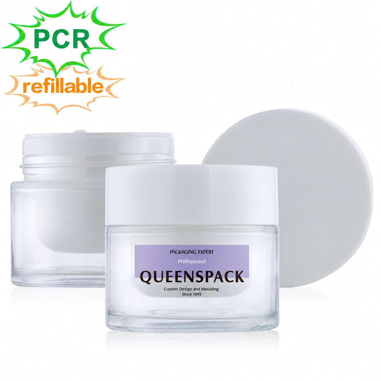 QS1003V Glass cream bottle